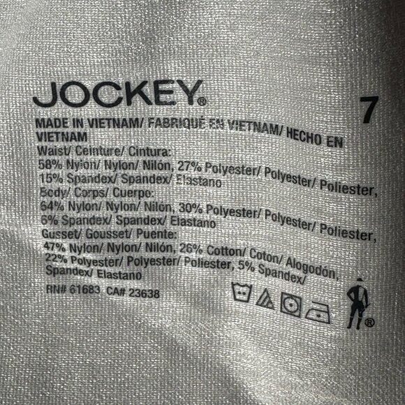 Jockey Women's Size 7 Large Panty Brief Hipster Gray New With Tags - Picture 3 of 9